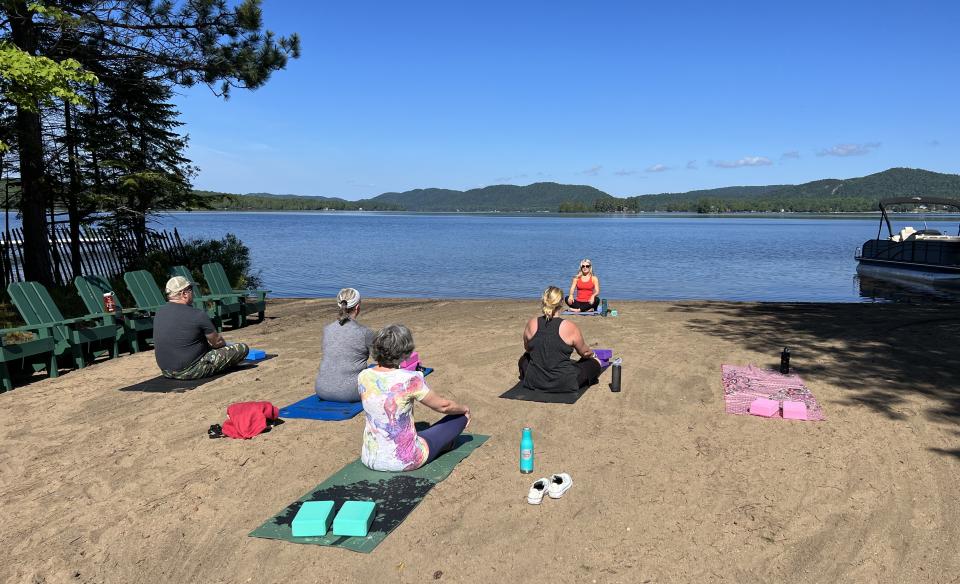 beach yoga