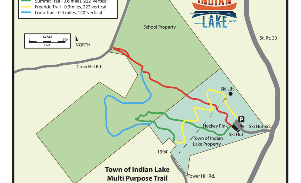map of Indian Lake Bike trails